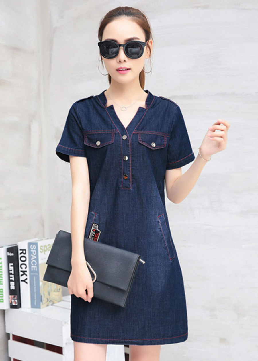 Đầm Nữ D753 - Xanh Đậm