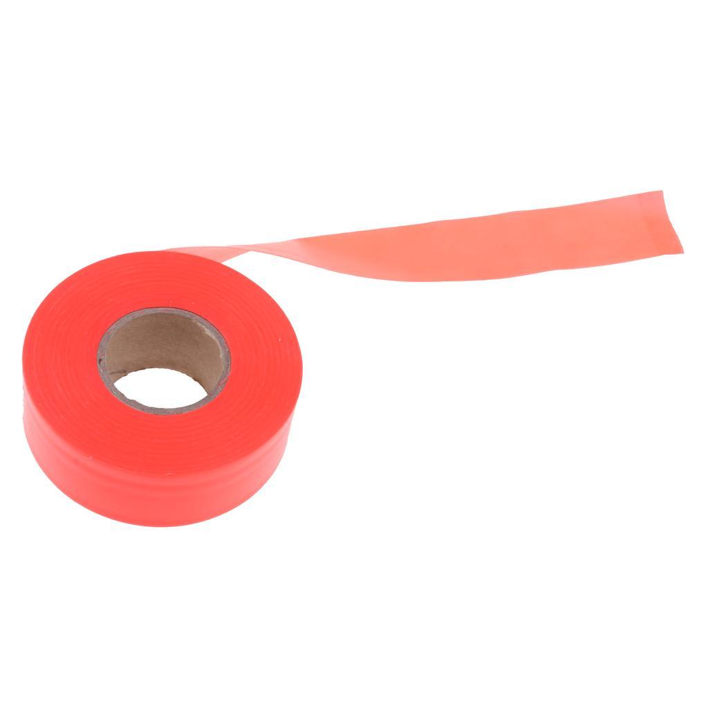 Outdoor Garden Tool Flagging Tape Trail Marking Safety Ribbon Camp Orange