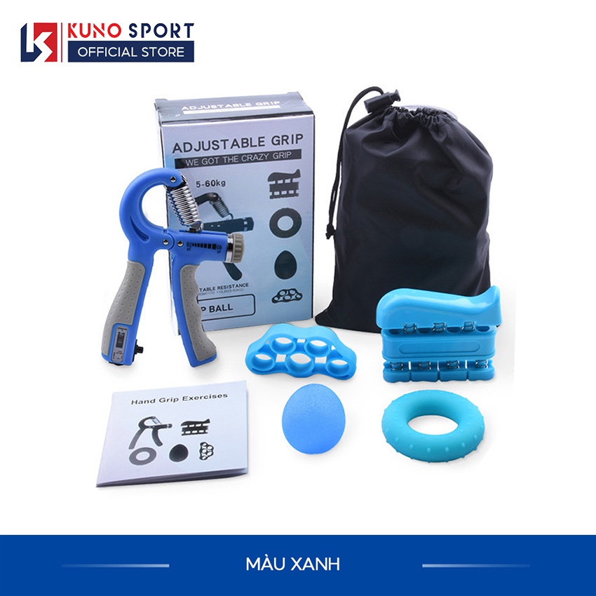 Bộ 5 món dụng cụ tập tay KUNO SPORT tập luyện tại nhà phục hồi chức năng