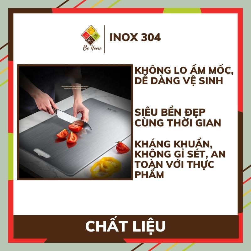 Thớt Inox 304 Cao Cấp Kháng Khuẩn Cường Lực- Vệ Sinh Dễ Dàng- Rã Đông Nhanh - Chống Ẩm Mốc