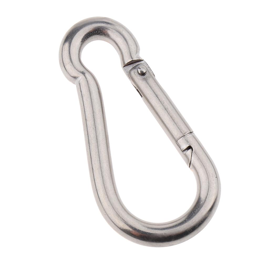 Stainless Steel Spring Snap Hook Carabiner Keychain Clips for Outdoors Sports, Not for climing!