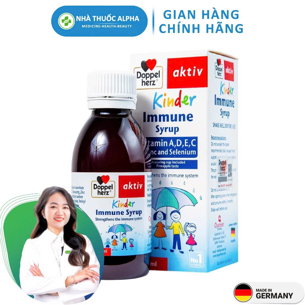 Siro tăng đề kháng cho bé Doppelherz Kinder Immune Syrup 150ml