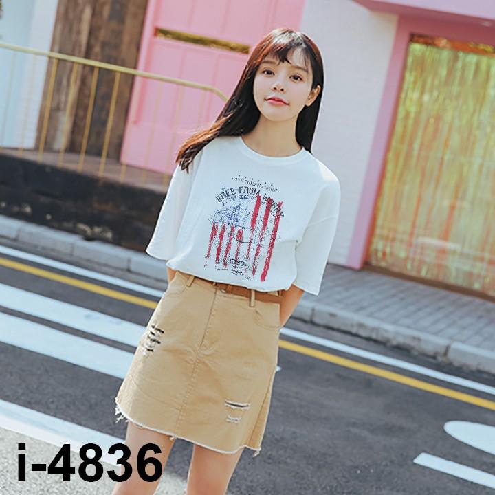 - Áo thun nữ unisex cờ mĩ cực chất - I4836