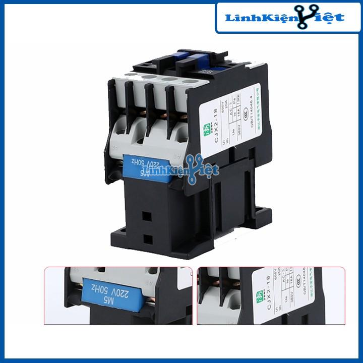 Khởi động từ contactor CJX2 380V 18A vỏ chống cháy, công suất lớn