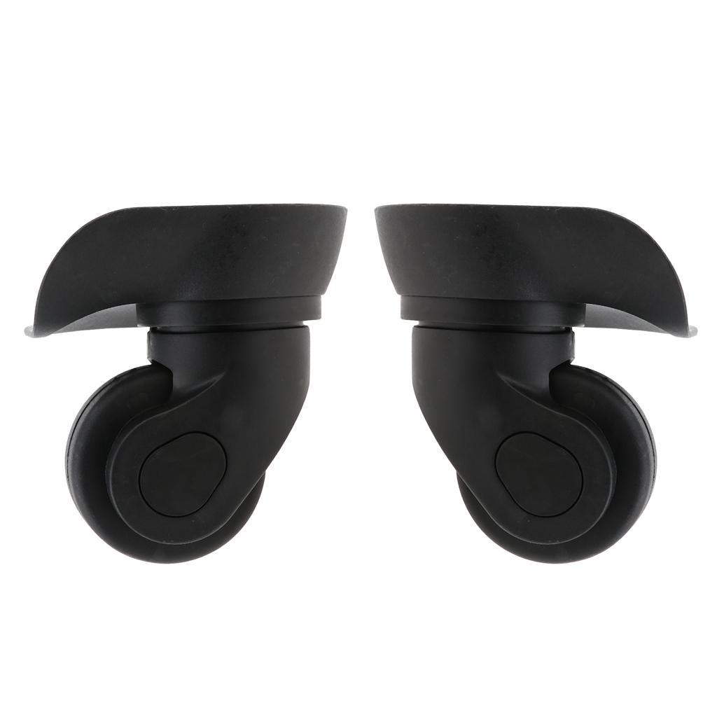 Universal Swivel Suitcase Luggage Mute Casters for Travel Cases Black