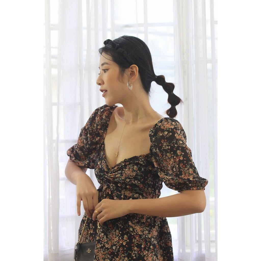 OLALASTUDIO Đầm babydoll hoa nhí Lolita Dress