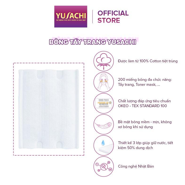 Hình ảnh BÔNG TẨY TRANG CAO CẤP YUSACHI SUZURAN 100% COTTON (200 MIẾNG/BỊCH)