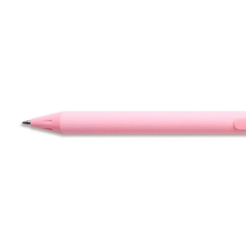 Bút Gel Bấm 0.6 mm Màu Pastel Pazto - Flexoffice FO-GELB039 - Thân Bút Hồng - Mực Xanh