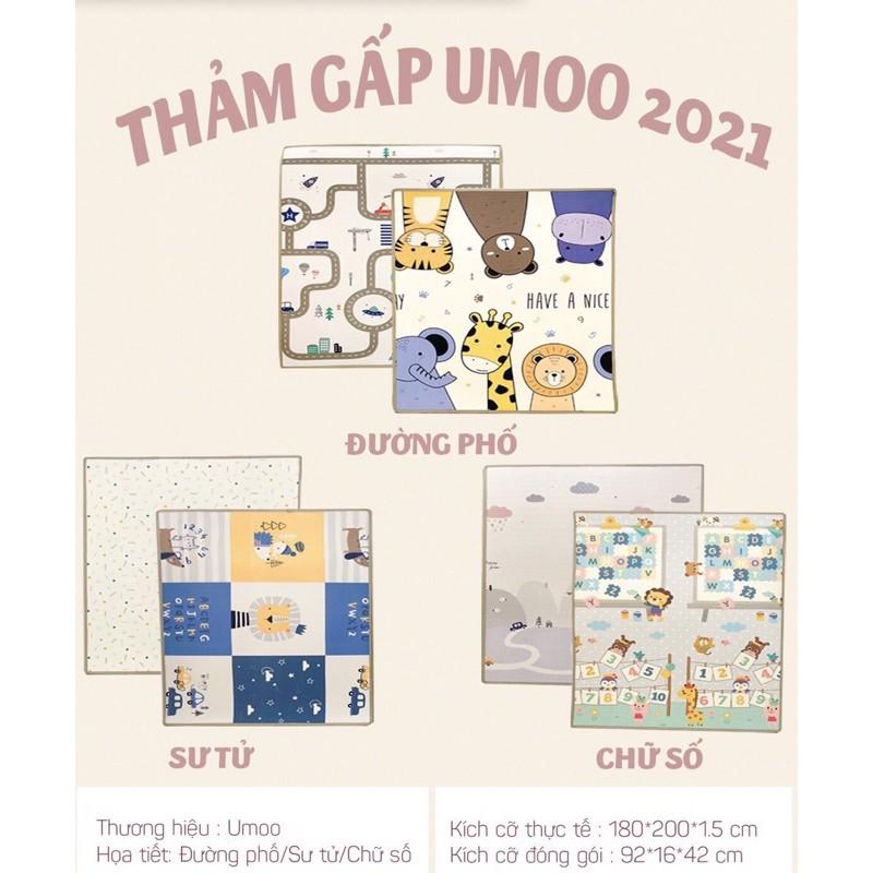 Thảm xốp gấp Umoo 2 mặt chống thấm chống trơn trượt siêu đẹp