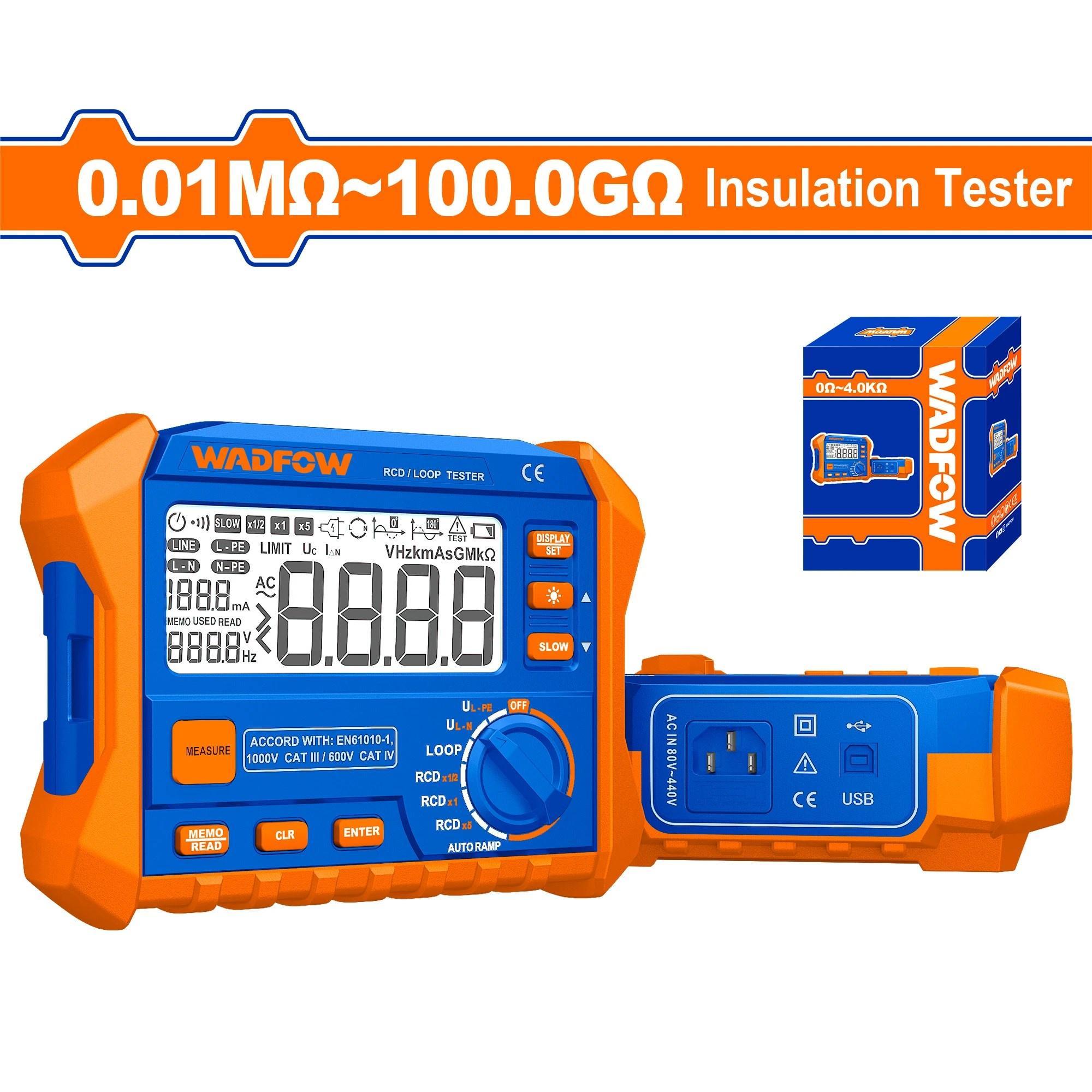 THIẾT BỊ KIỂM TRA DÒNG RÒ RCD/LOOP VÀ ĐO ĐIỆN TRỞ NỐI ĐẤT WADFOW - HÀNG CHÍNH HÃNG