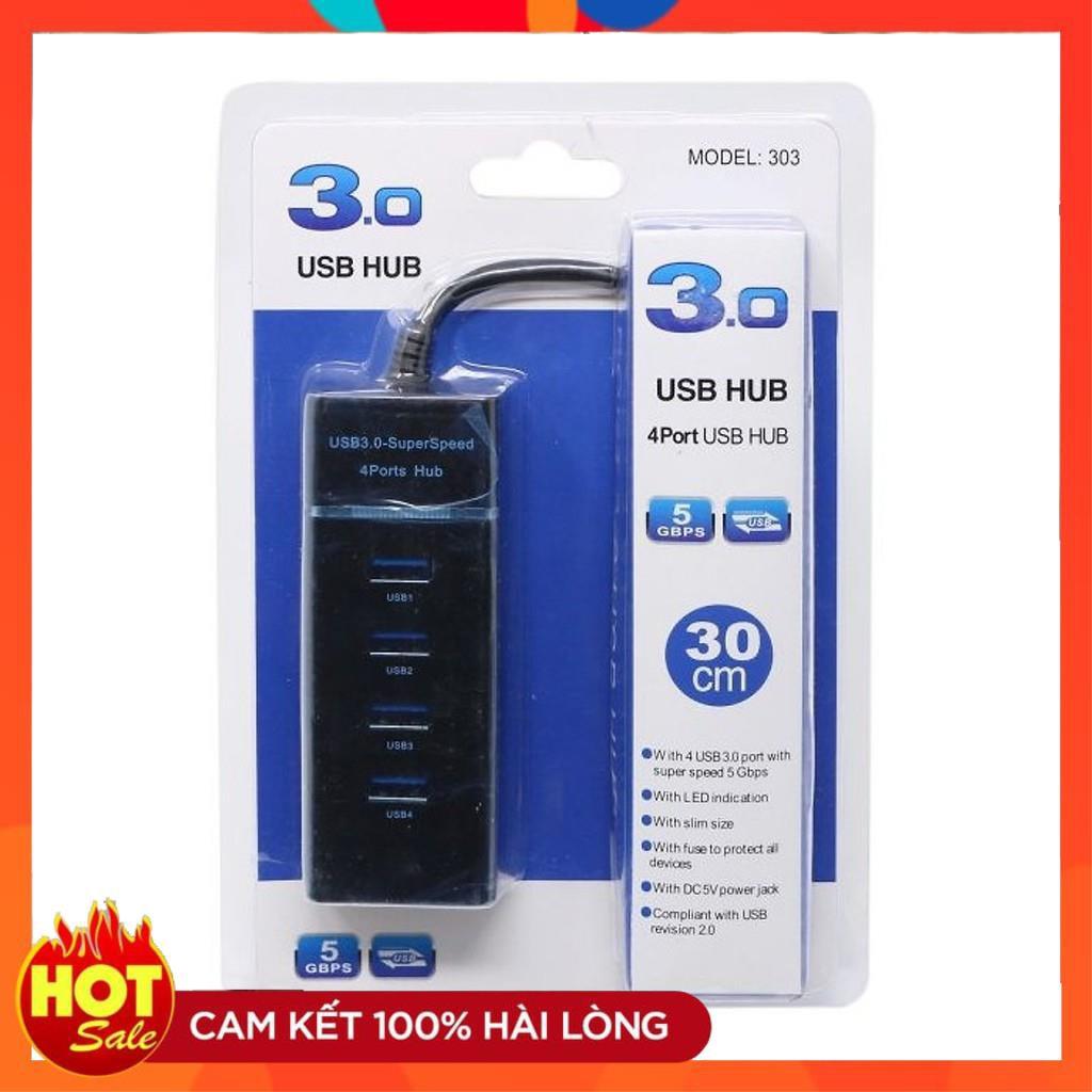 Hub Chia 4 Cổng USB 3.0 - 303A - Dây dài 30cm ( Màu đen, trắng )