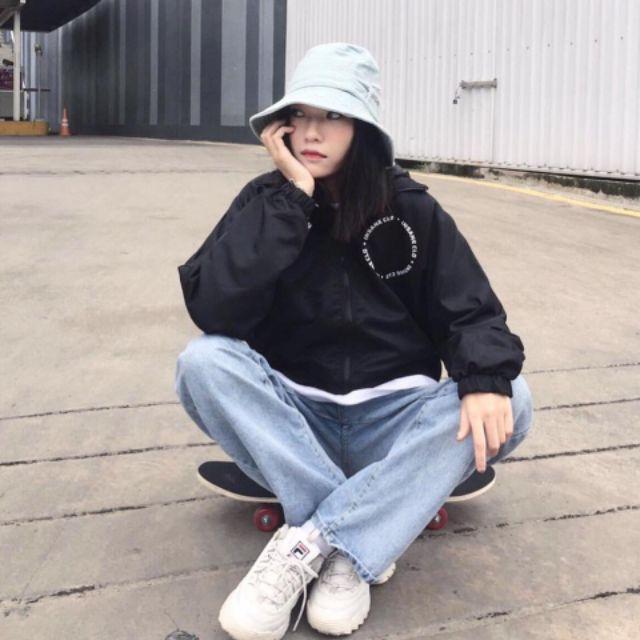 ÁO KHOÁC DÙ IN HÌNH ĐỊA CẦU 2 LỚP CÓ NÓN THỜI TRANG NAM NỮ