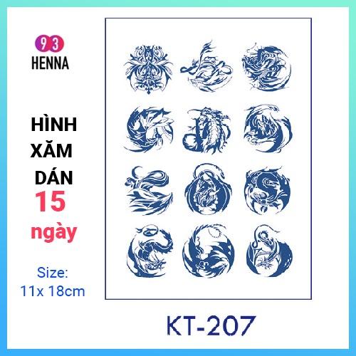 Hình Xăm Dán Tạm Thời Thảo Dược 15 Ngày mã KT207