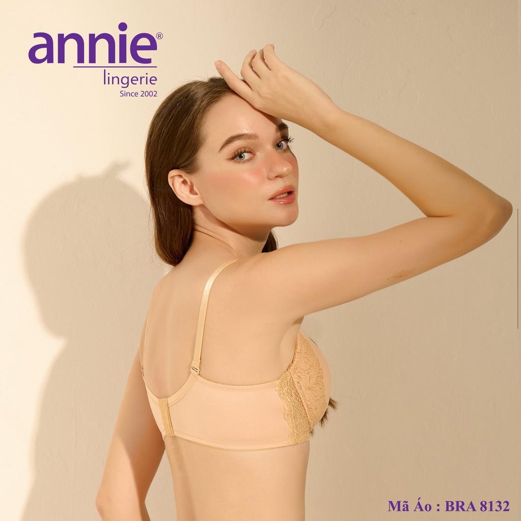 Áo Ngực Trơn không gọng bản to 3 móc tạo dáng lưng thon Cub B annie lingeries Bra 8132 Nâng Ngực Nhẹ Tạo Vẻ Đẹp Tự Nhiên