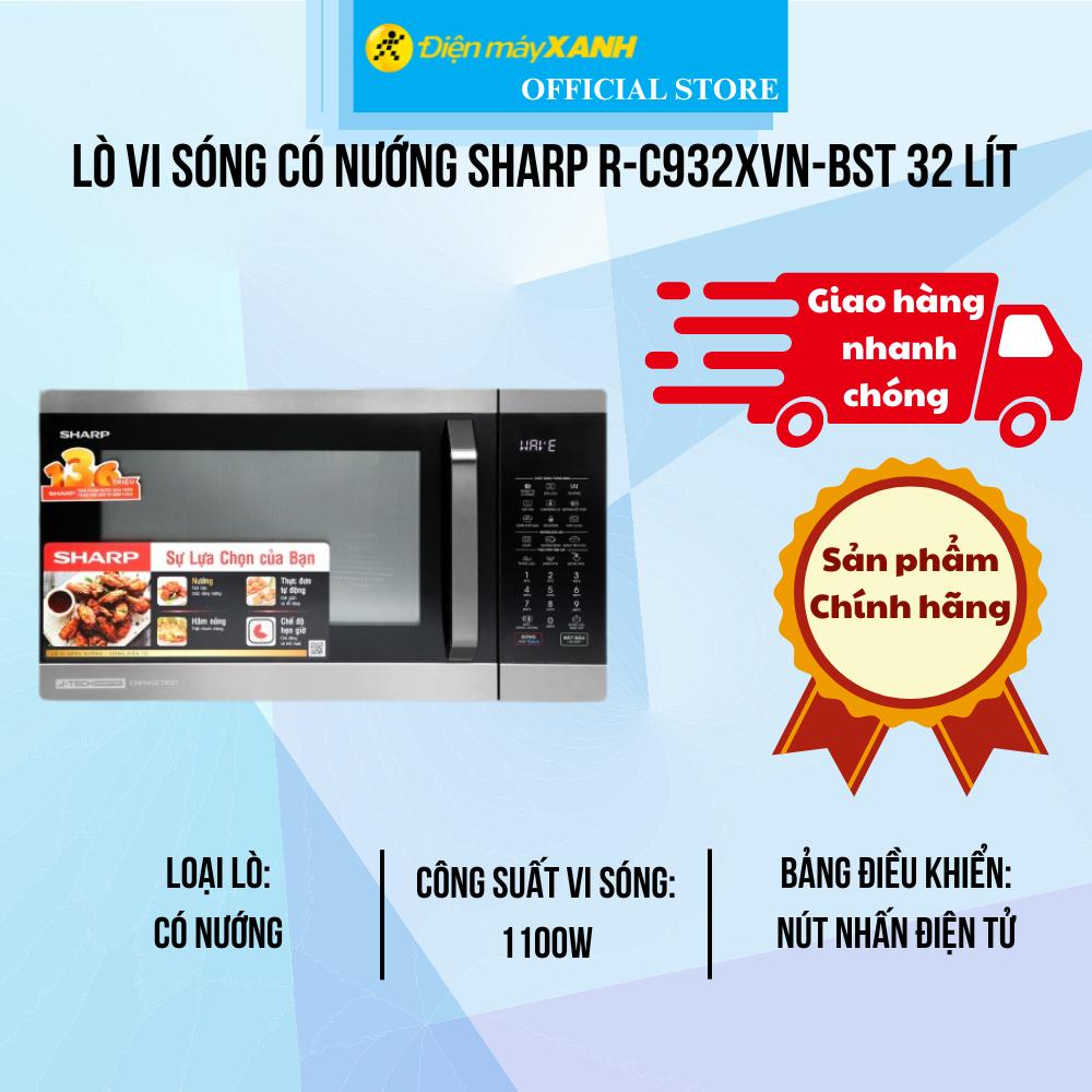 Lò vi sóng có nướng Sharp R-C932XVN-BST 32 lít - Hàng Chính Hãng
