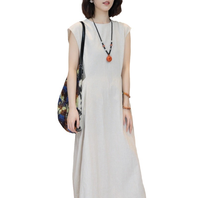 Áo sơ mi váy dáng dài, chất liệu đũi mềm mịn, form dài rộng kiểu Hàn Quốc, áo váy nữ, NeSa Shop AT15