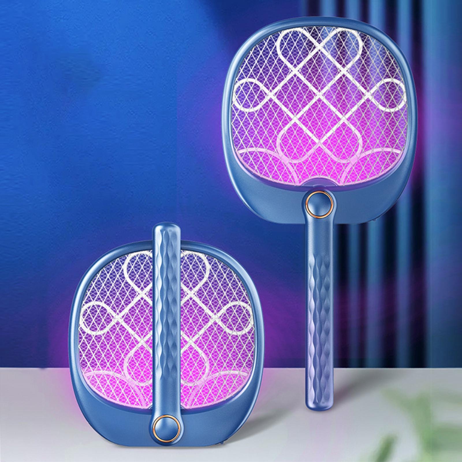 Handheld Folding Swatter Backyard Patio Blue