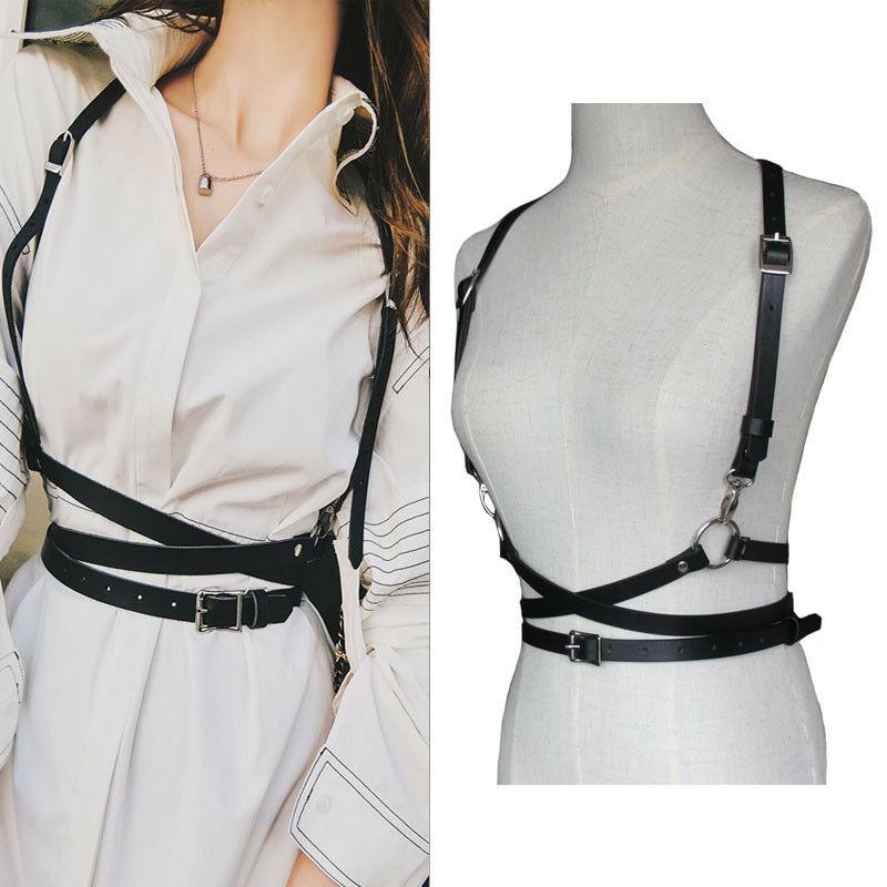Năm 2021 Nhà Thiết Kế Thời Trang Handmade Da PU Dây Thắt Lưng Cơ Thể Mối Ràng Buộc Dây Thắt Eo Punk Rock Thời Trang Phụ Kiện