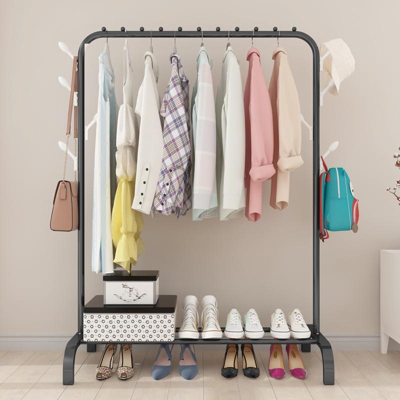 Giá treo quần áo khung thép sơn tĩnh điện phong cách Hàn Quốc ️ Giàn phơi quần áo có ngăn để giày