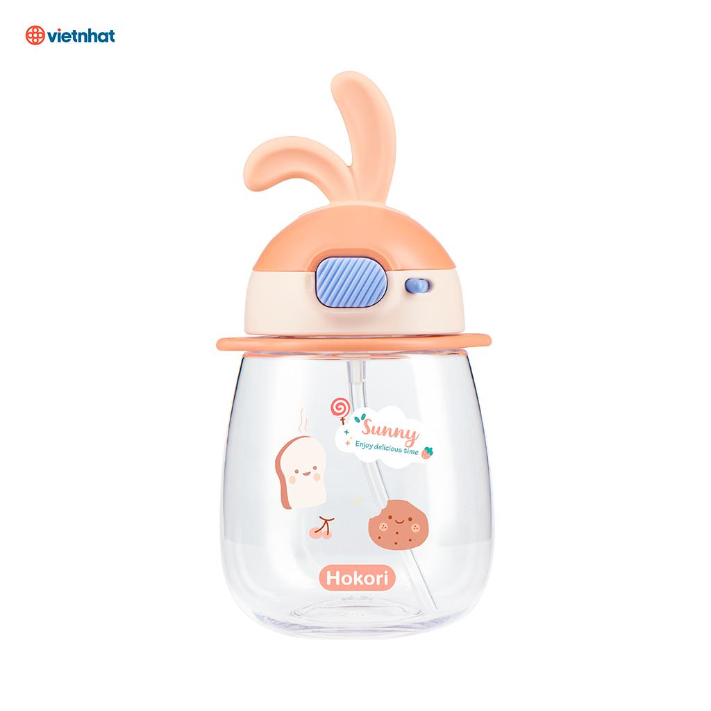 BÌNH NƯỚC NHỰA TAI THỎ 600ML HOKORI 0083 - TADAHOME