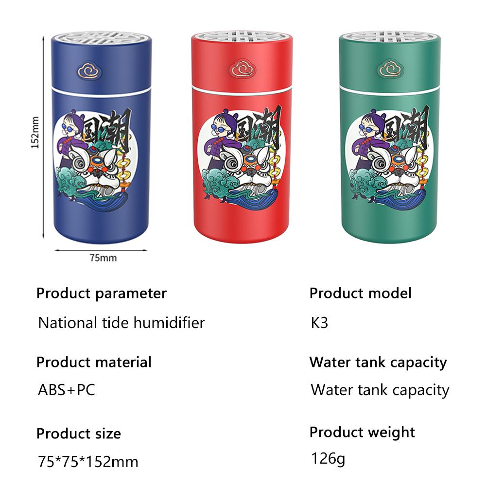 Máy tạo ẩm không khí USB không dây trên ô tô 400ml, máy khuếch tán hương thơm bằng sóng siêu âm, máy tạo ẩm tinh dầu di động, thích hợp cho văn phòng gia đình