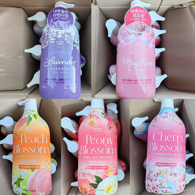 Sữa tắm nước hoa dưỡng trắng da, cấp ẩm Happy Body Wash Hàn Quốc 900g