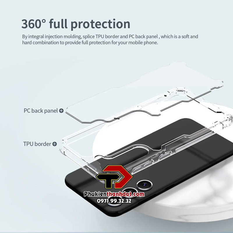 Ốp lưng trong suốt cho SamSung Galaxy S23+ Plus 5G chính hãng Nillkin Nature TPU Pro Case, chống sốc tốt - Hàng chính hãng