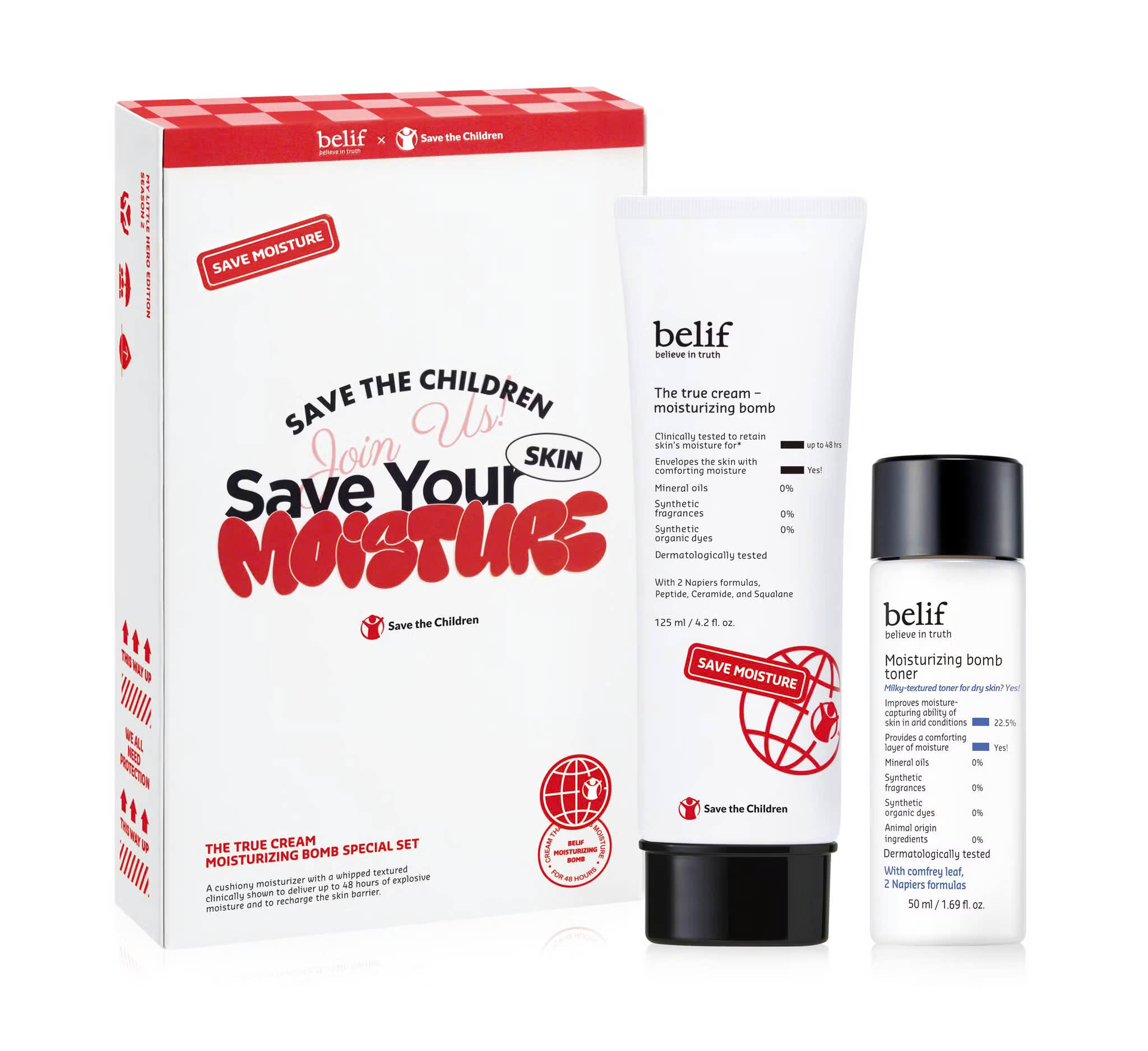 Bộ kem cấp ẩm suốt 48 giờ Belif The True Cream Moisturizing Bomb 125ml