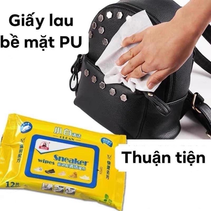 Khăn Lau Giày Thần Thánh - Khăn Giấy Ướt Lau Giày Siêu Sạch SNEAKER, Hộp 30 Tờ Không Hoá Chất Làm Hại Da Vải.