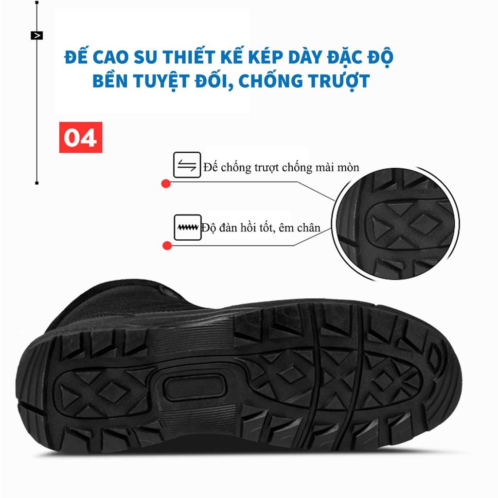 Giày Cao Cổ Nam Cao Cấp Kiểu Dáng Giày Chiến Thuật Boot Nam Chuyên Phượt, Giày Swat Lính Hàng Chính Hãng