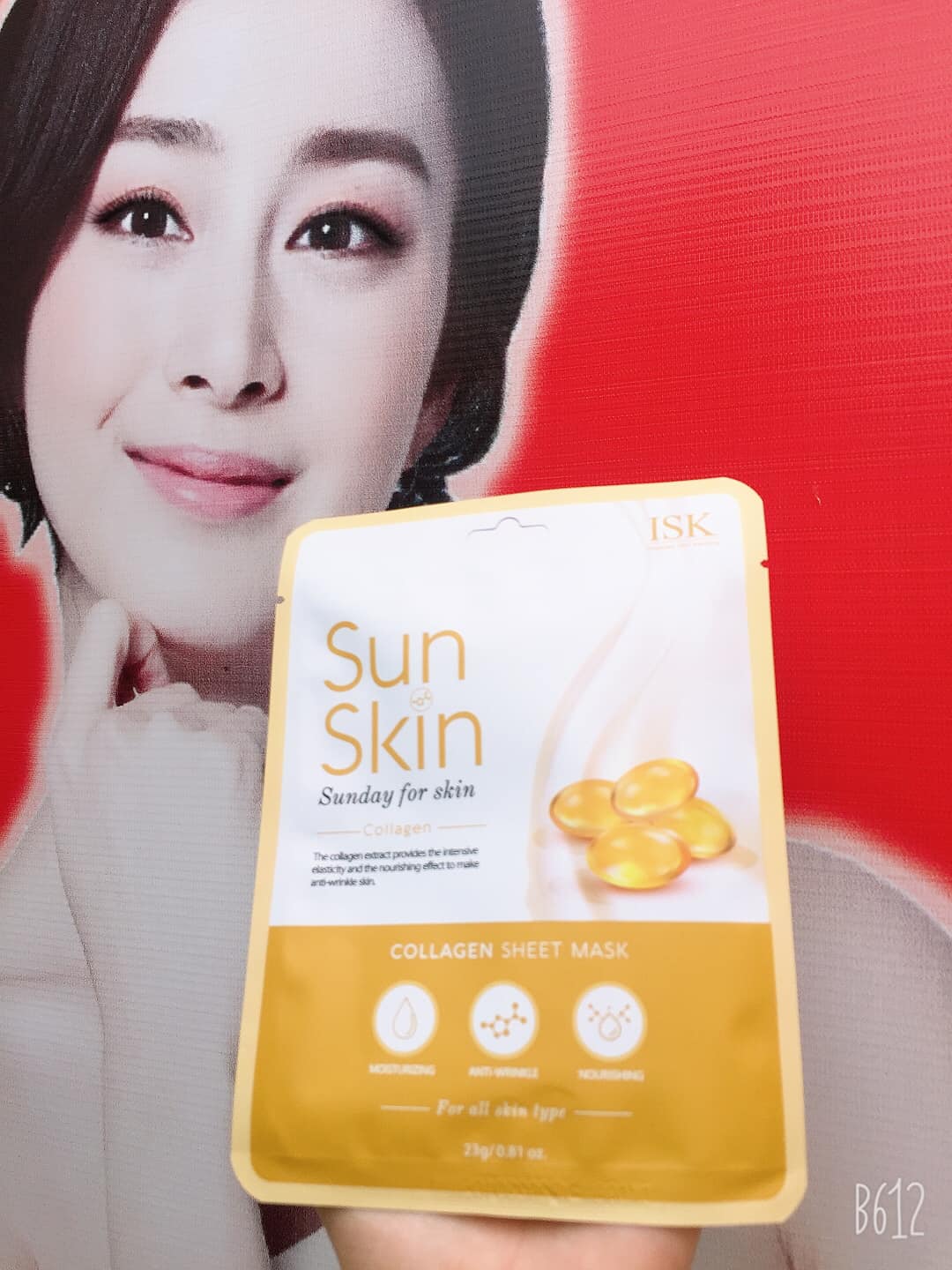 Mặt nạ giúp sáng da và mờ nếp nhăn ISK SUNSKIN COLLAGEN SHEET MASK 23ml - Hàn Quốc Chính Hãng