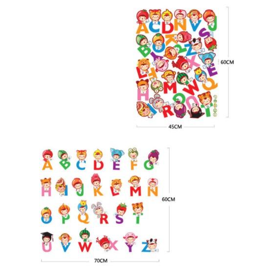 Decal trang trí Bảng chữ cái đáng yêu mẫu mới