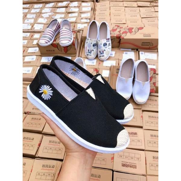 Giày sục mọi slip on viền đế bánh mì siêu xinh cá tính