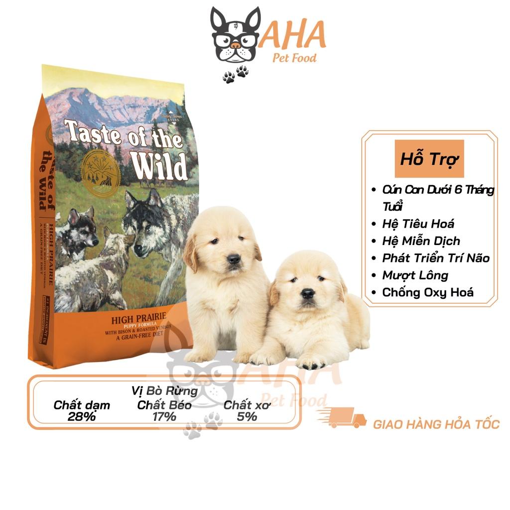 Thức Ăn Khô Cho Chó Con Taste Of The Wild High Prairie Bao 2kg Phát Triển Trí Não - Nai Nướng & Bò Rừng, Trái Cây