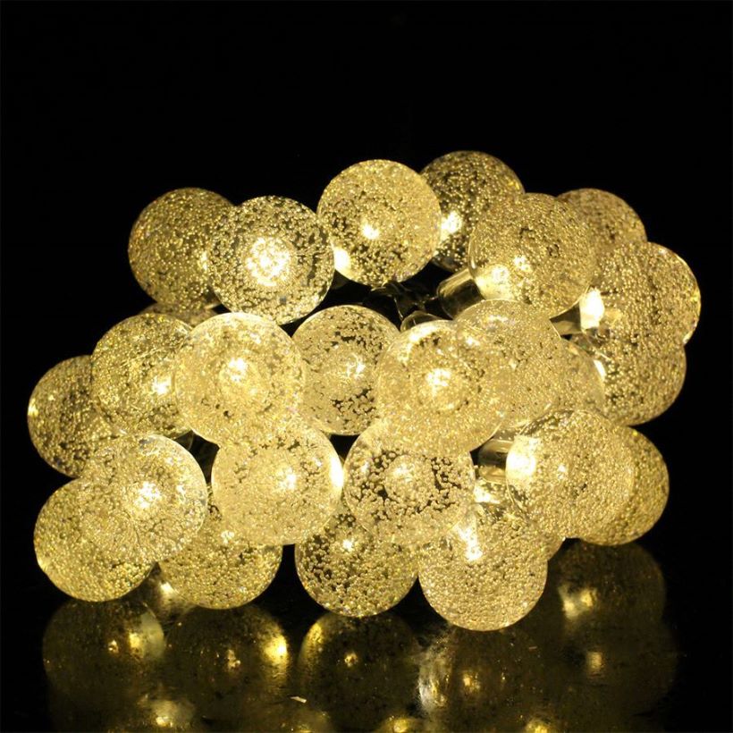 Dây đèn trang trí bong bóng 100 led dùng pin AA  HT562-100