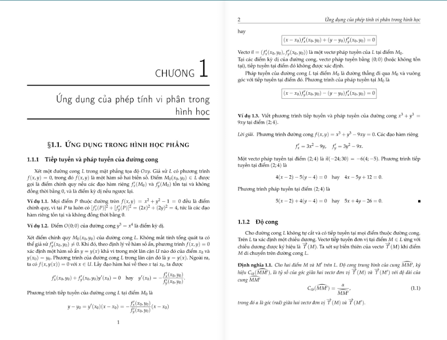 Giải Tích II: Hàm Số Nhiều Biến Số