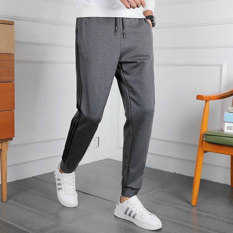 Quần jogger nam thể thao thu đông vải thun nỉ Vải Nỉ Da Cá Cao Cấp phong cách thể thao năng động thoải mái