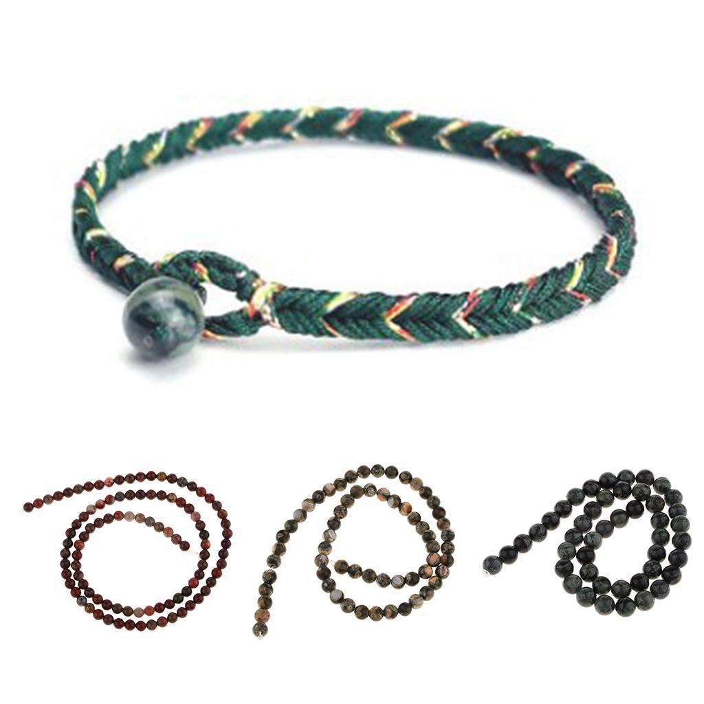 1 Strand of Natural Round for Polar Jade Loose Spacer Beads Gemstone Cabochon Jewelry Making Accessories Findings