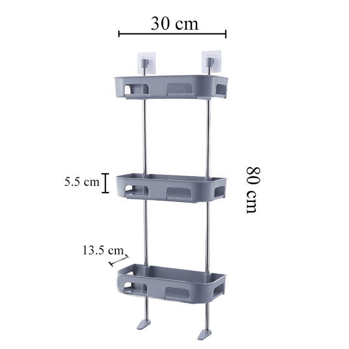 KỆ NHÀ TẮM - KHAY ĐỂ ĐỒ NHÀ TẮM, NHÀ VỆ SINH 3 TẦNG CHỨA ĐƯỢC NHIỀU ĐỒ HỮU ÍCH