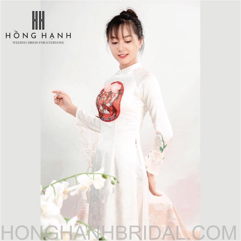 Áo Dài Cô Dâu/ Siêu Phẩm Cho Áo Dài Cưới Cao Cấp Từ Chất Liệu, Fom Dáng của Marry me/Áo Dài Hồng Hạnh