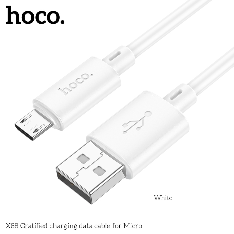 Cáp sạc nhanh Micro 2.4A Hoco X88 truyền dữ liệu từ usb sang micro usb dài 1m hàng chính hãng Hoco Mall