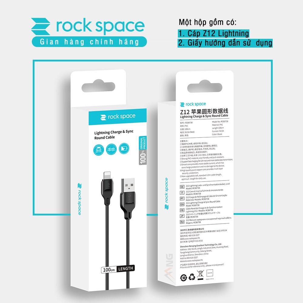 Dây Cáp Sạc RockSpace Z12 dành cho Iphone sạc nhanh ổn định không nóng máy độ dài 1m - Hàng chính hãng
