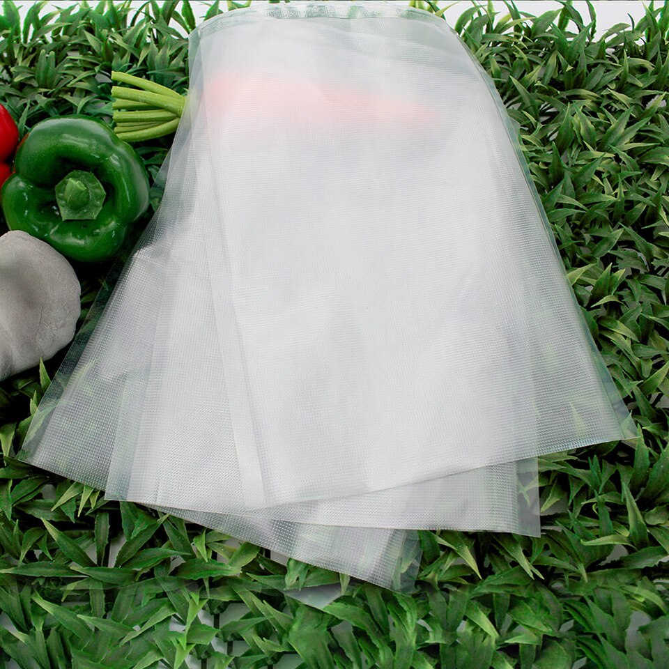 Túi hút chân không thực phẩm bộ 100 túi hút chân không 1 mặt nhám túi nhám hút chân không