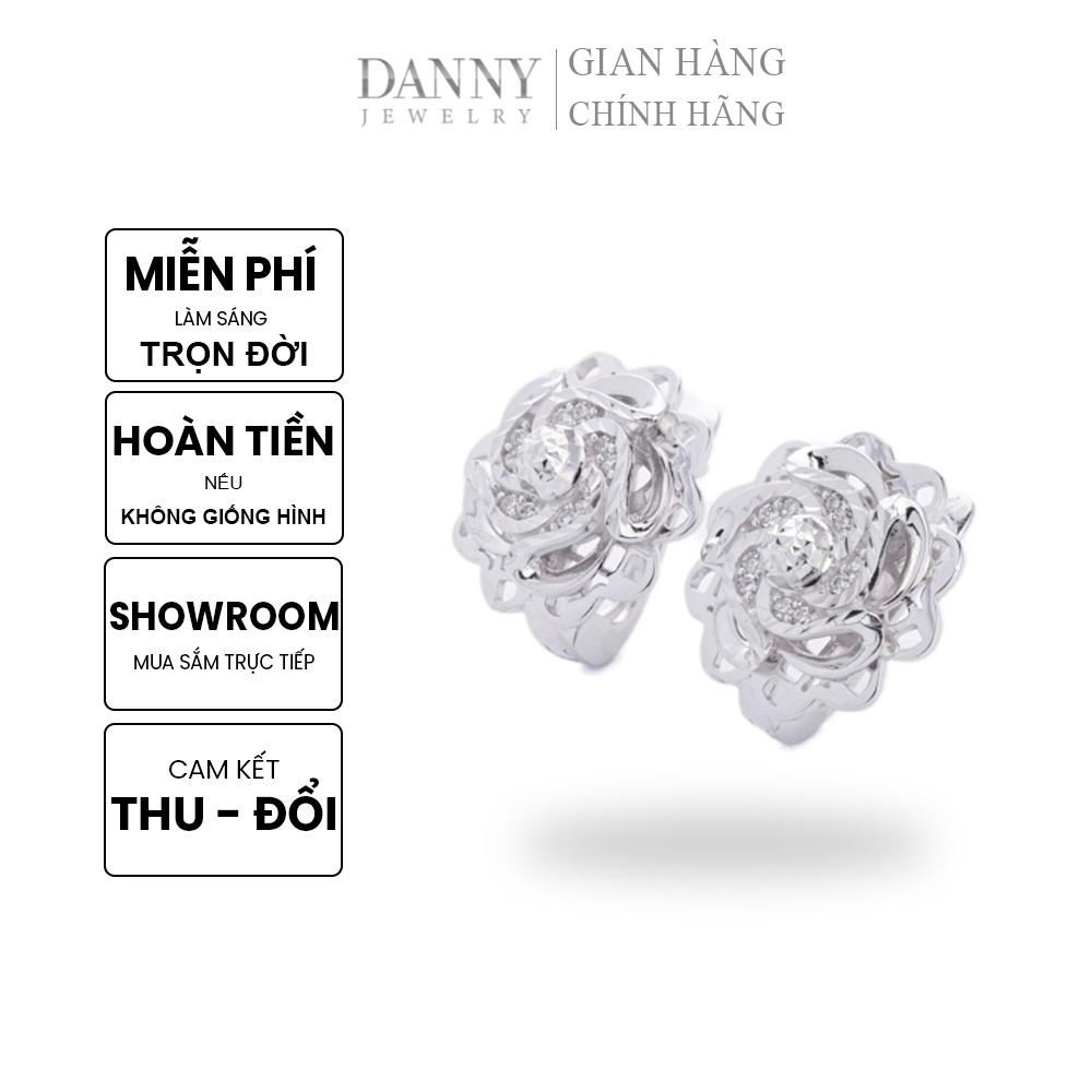 Bông Tai Nữ Bạc 925 Danny Jewelry Xi Bạch Kim Đính Đá CZ NI4GZ002