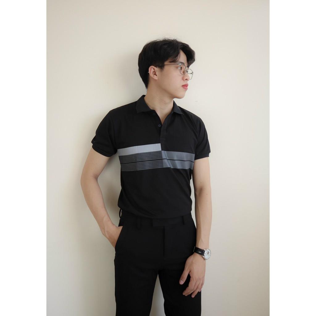 Áo thun cổ trụ ngắn tay tôn dáng chuẩn body