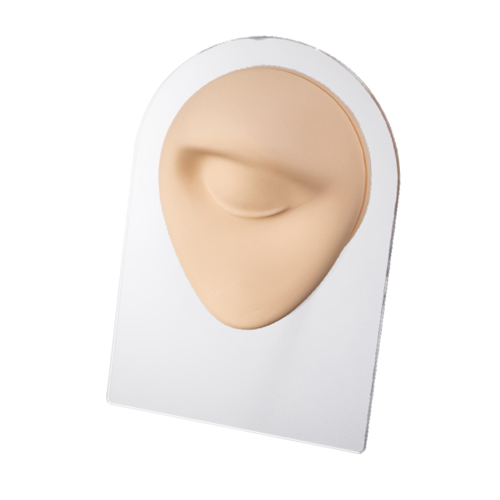 Portable Silicone Flexible Mouth Model Piercing Practice Eyes Model for Teaching Jewelry Display