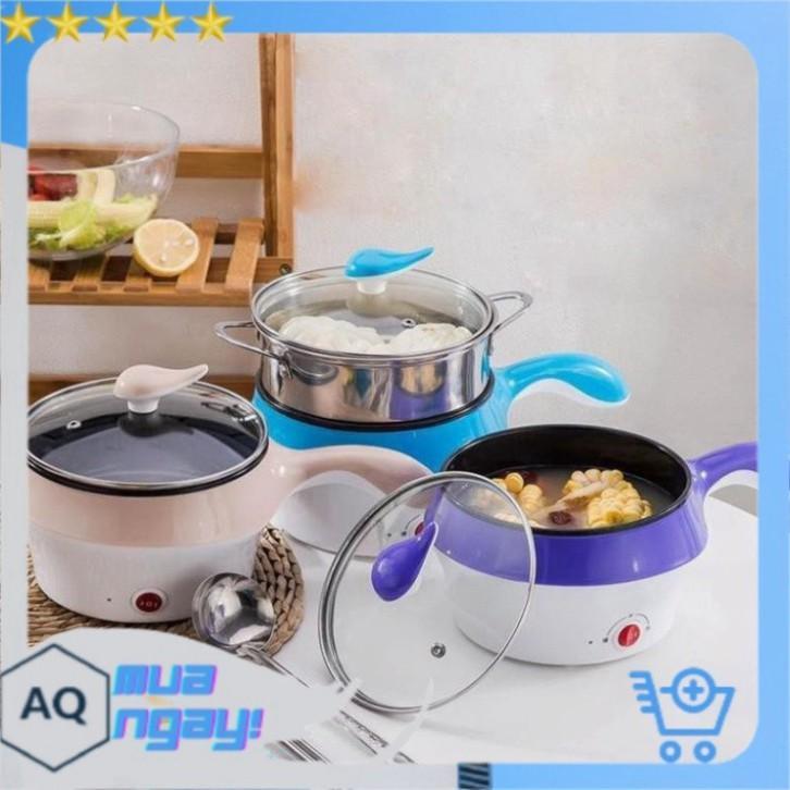 Nồi Lẩu, Ca Nấu Mì Siêu Tốc 18Cm Mini Đa Năng, Chiên, Hấp, Lẩu, Rán Siêu Tiện Dụng - Giao Hàng Toàn Quốc