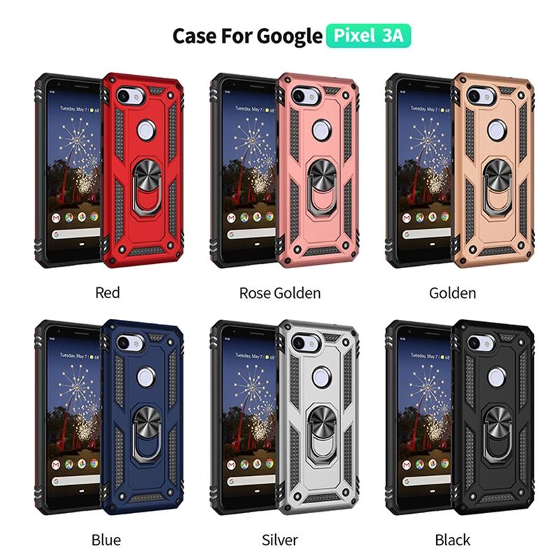 Ốp lưng giáp cứng có nhẫn chống cho điện thoại Google Pixel 3A XL