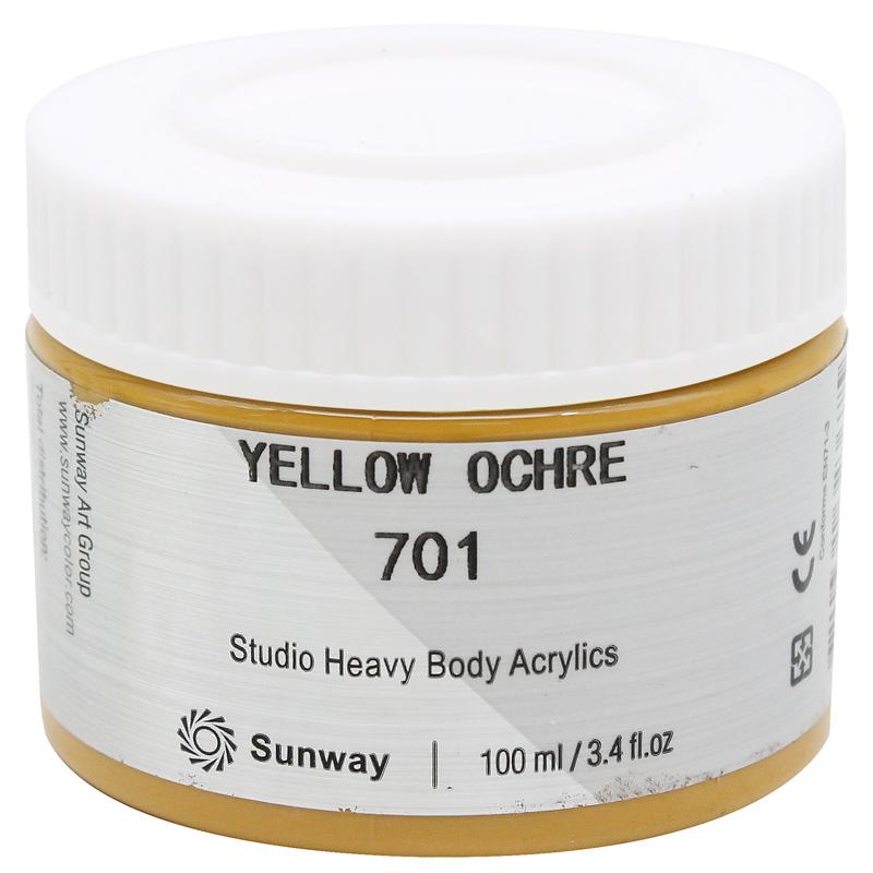 Tuýp Màu Vẽ Acrylic 100 ml - Sunway No.701 - Yellow Ocher