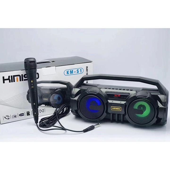 Loa bluetooth Kimiso KM-S1/S2 hát karaoke - Tặng kèm mic hát